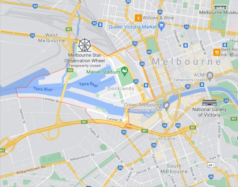 Docklands Map Area