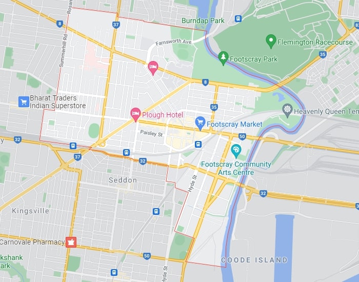 Footscray Map Area